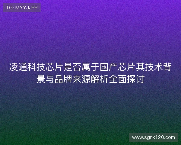 凌通科技芯片是否属于国产芯片其技术背景与品牌来源解析全面探讨